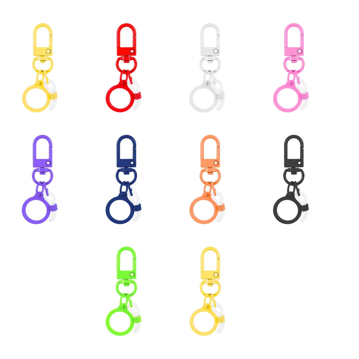 Silicone Colorful Pen Clip With Carabiner