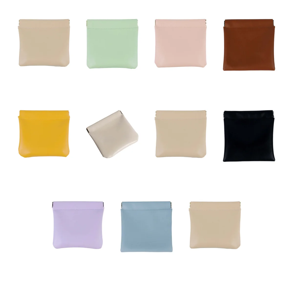 Leather Auto Closing Storage Pouch