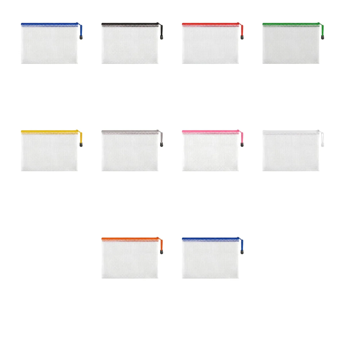 Mesh Zipper Document Pouch