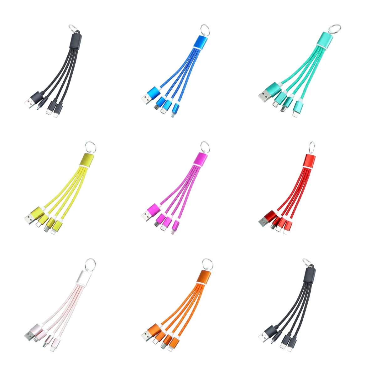 Multi-Use Nylon Charging Key Ring