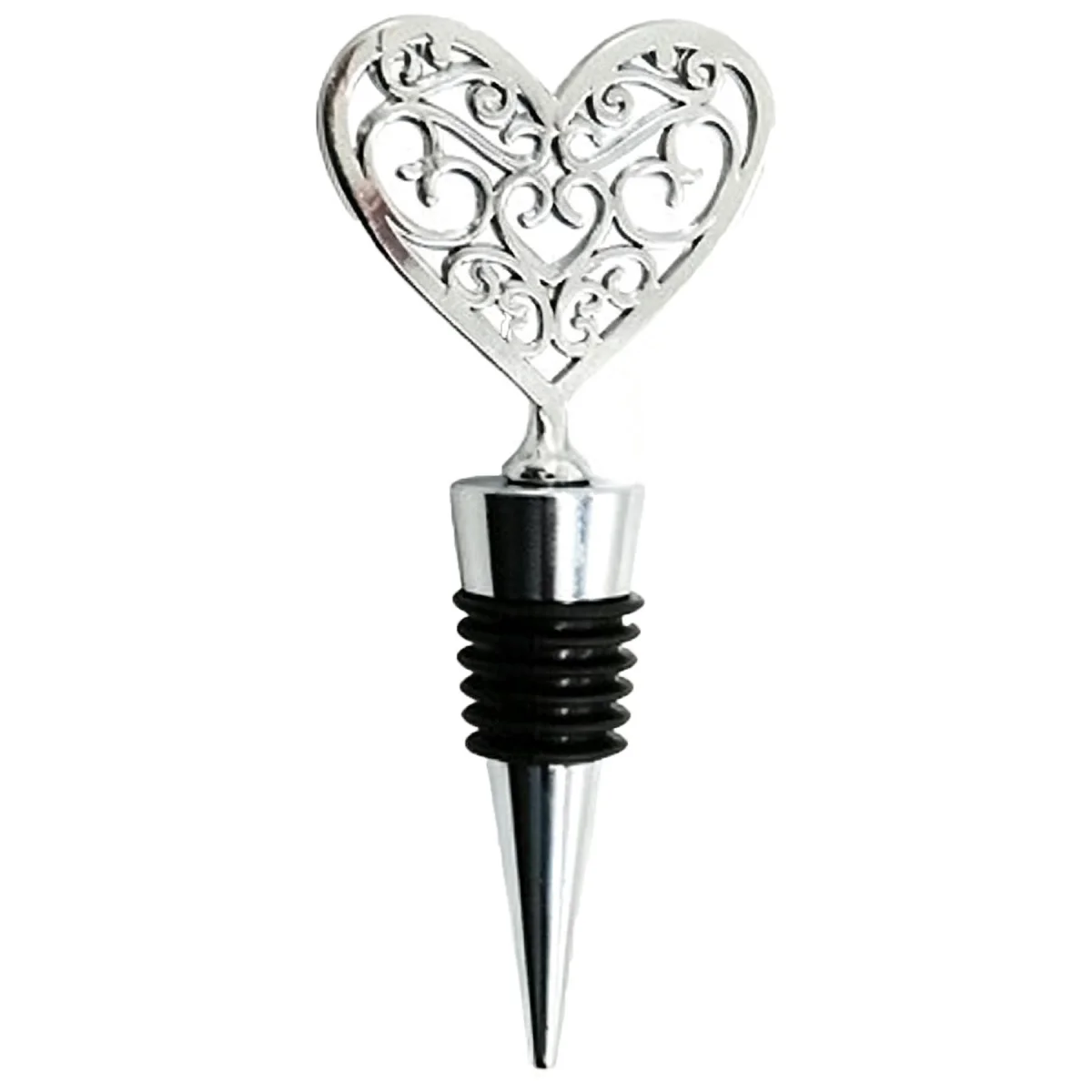 Custom Engraved Heart Blossom Wine Bottle Stopper