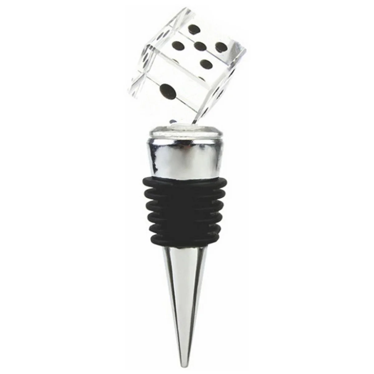 Dice Shaped Wine Bottle Stopper Durable Alloy