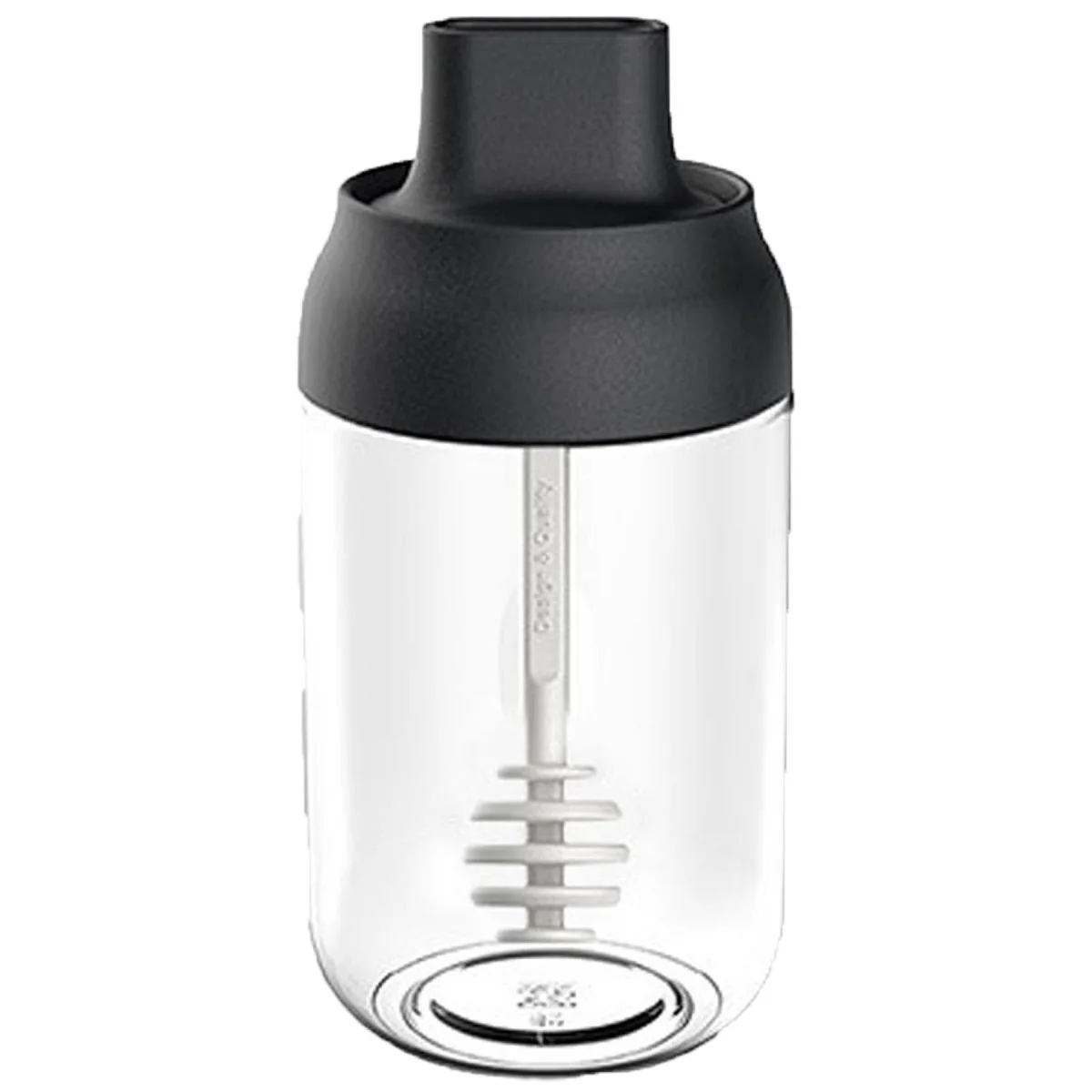 Glass Honey Syrup Dispenser Bottle with Wooden Dipper