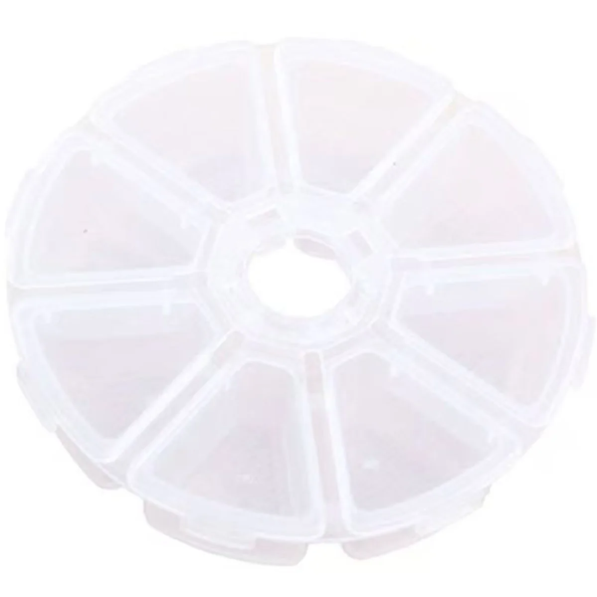 Clear Round 8 Compartment Pill Organizer Custom Logo