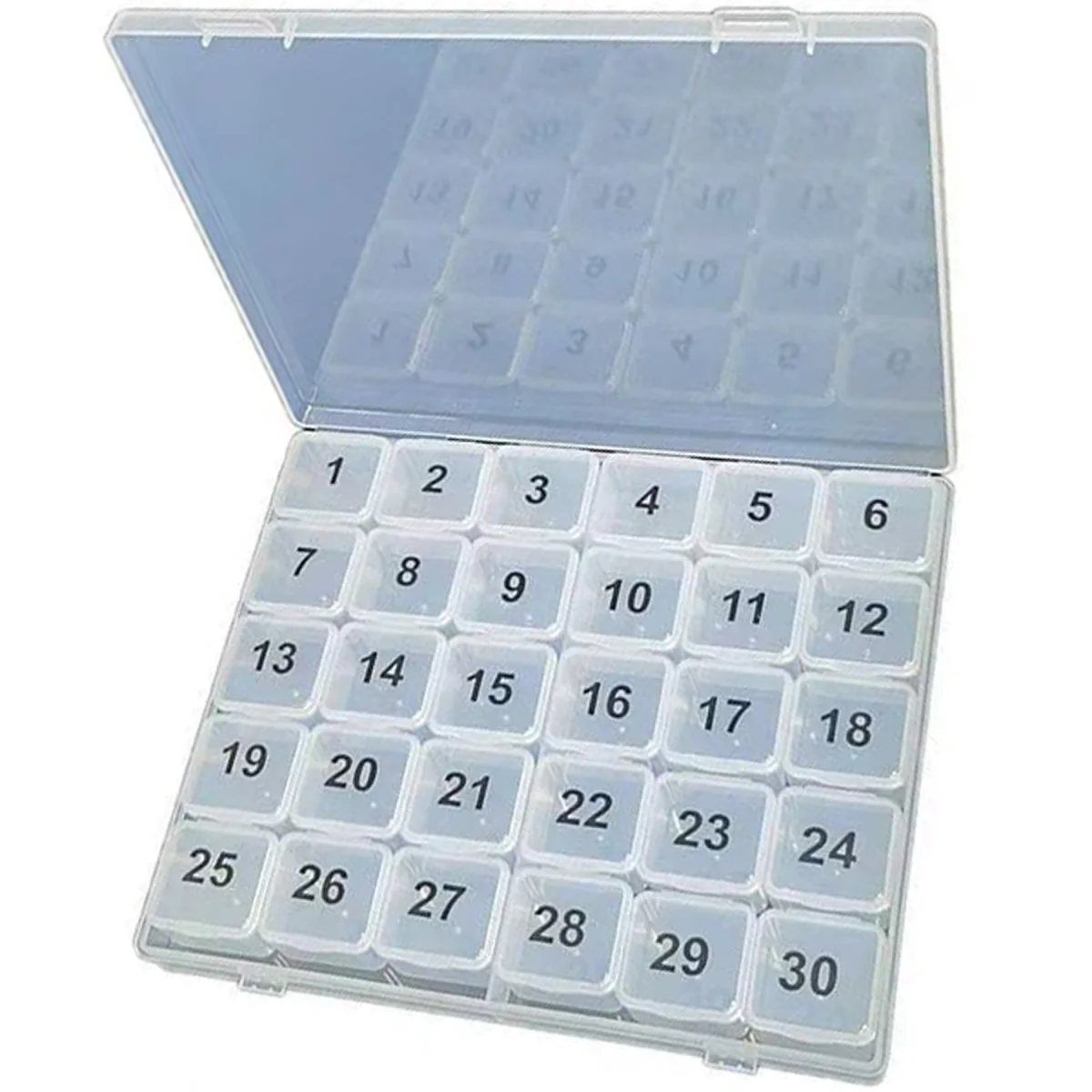 Monthly Pill Organizer Box 30 Compartments Custom Logo