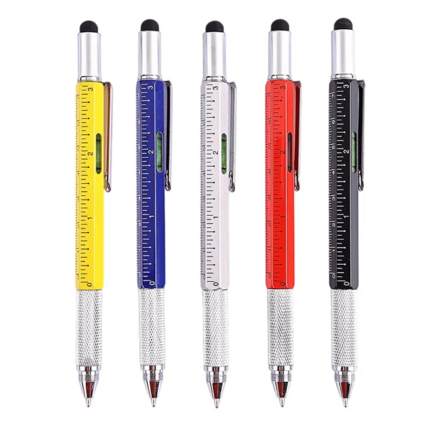 Six-In-One Metal Multi-Tool Pen