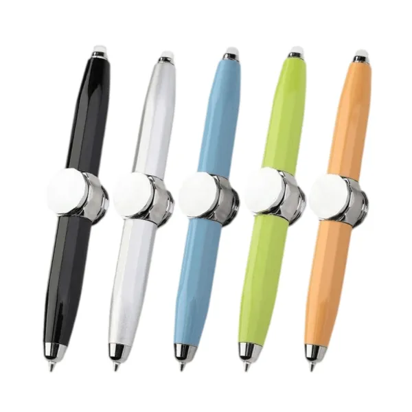 Glow-Tip Metal Spinner Pen