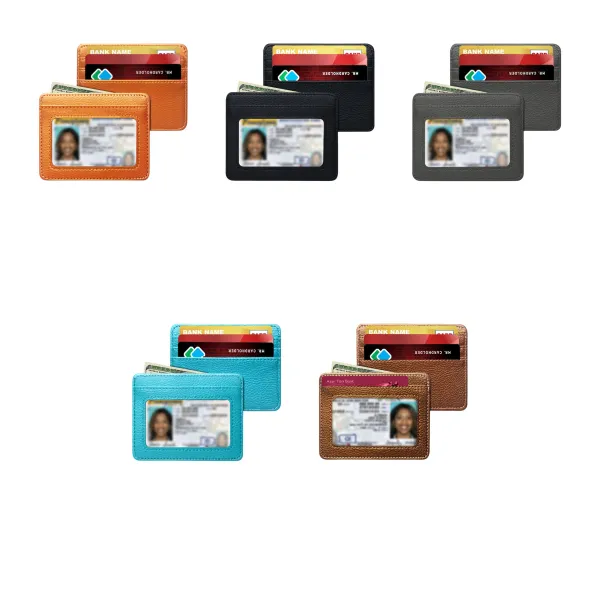 Litchi Pattern Pu Leather Card Holder