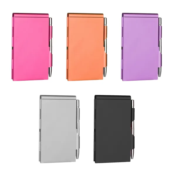 Aluminum Alloy Card Notebook With Pen