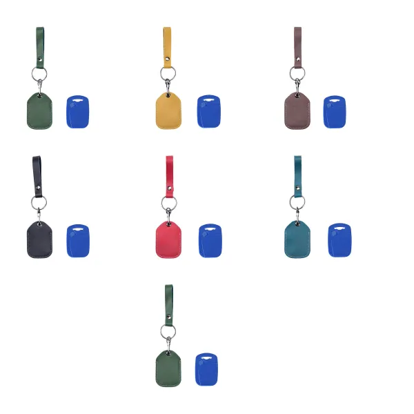 Cowhide Access Card Key Ring