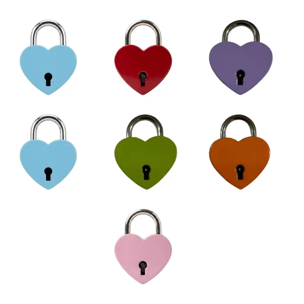 Portable Reusable Heart-Shaped Padlock