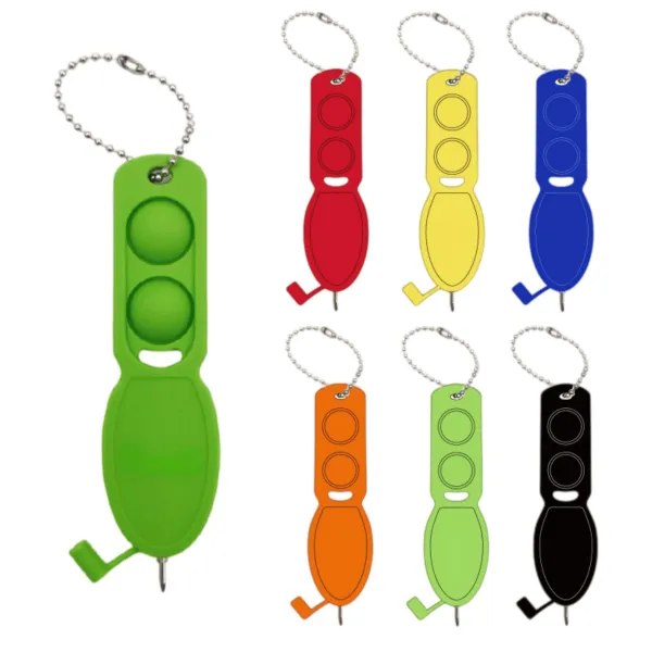 Silicone Pop-Bubble Pen Keychain