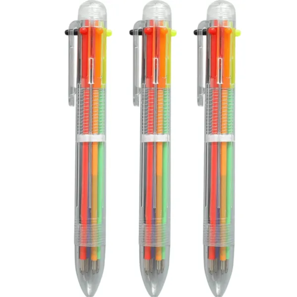Clear-Barrel 6-In-1 Color Pen