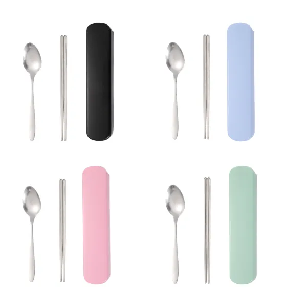 Portable Stainless Steel Spoon Chopsticks Set