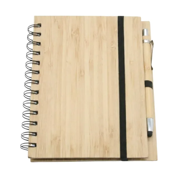 Bamboo Cover Spiral Student Notebook