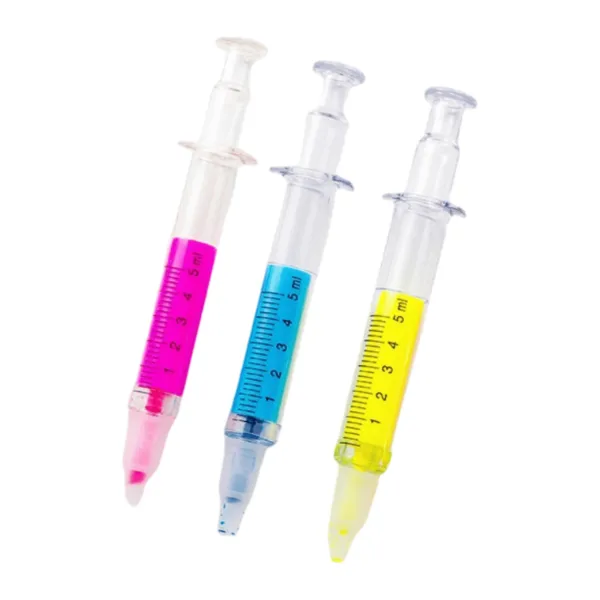 Novelty Syringe-Shaped Highlighter Pen