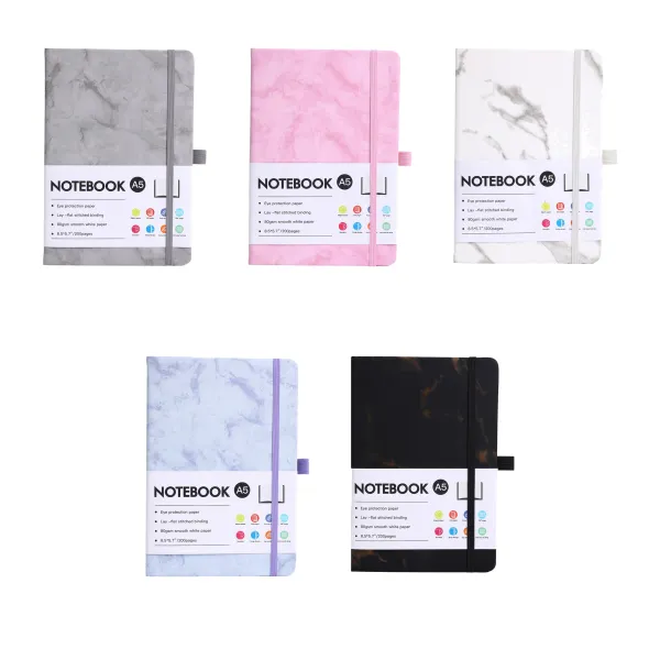 A5 Marble Strap Notebook