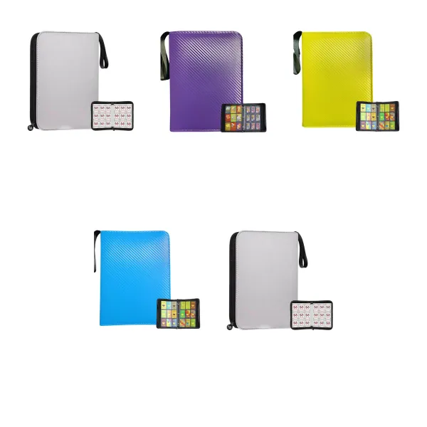 Leather Zipper Game Card Storage Book