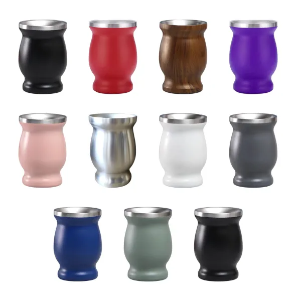 Gourd-Shaped Stainless Steel Mate Cup 8 Oz