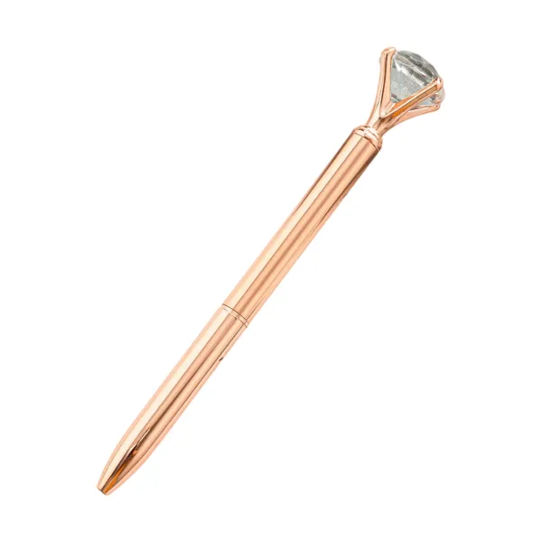 Diamond-Top Metal Ballpoint Pen