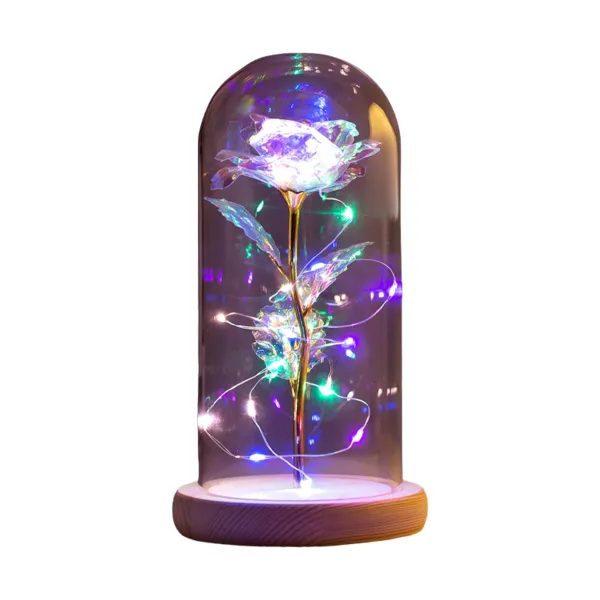 Glowing Gold Rose Glass