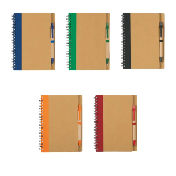 Kraft Paper Spiral Notebook With Pen