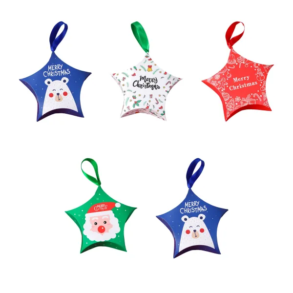 Five-Point Star Hanging Christmas Ornament Box