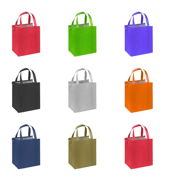 Zippered Insulated Foldable Non-Woven Cooler Tote