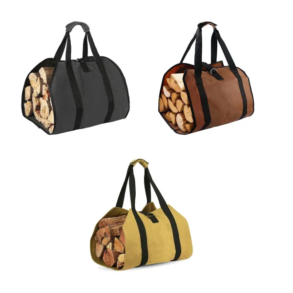 Double-Stitched Heavy-Duty Firewood Log Carrier Tote