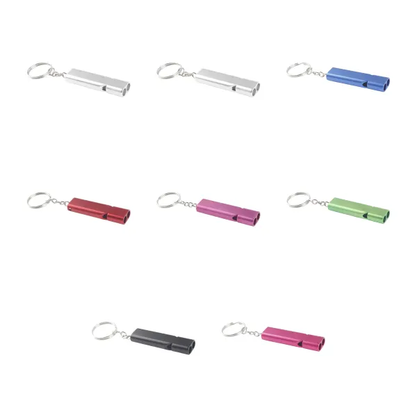 Dual-Tube Far-Reaching Keychain Emergency Whistle