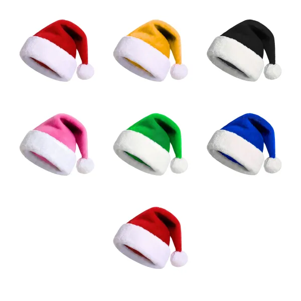 Fluffy Pom-Pom Plush Christmas Party Hat