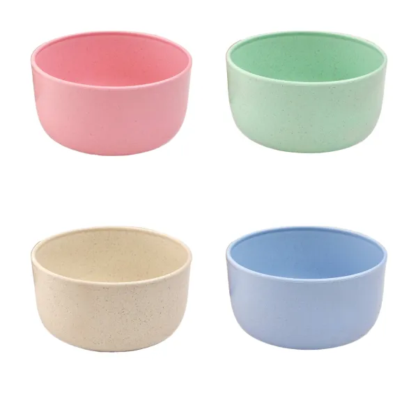 Stable Base Wheat Straw Anti-Slip Kids Rice Bowl