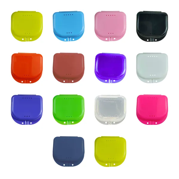 Snap-Lid Denture Retainer Mouthguard Travel Storage Box