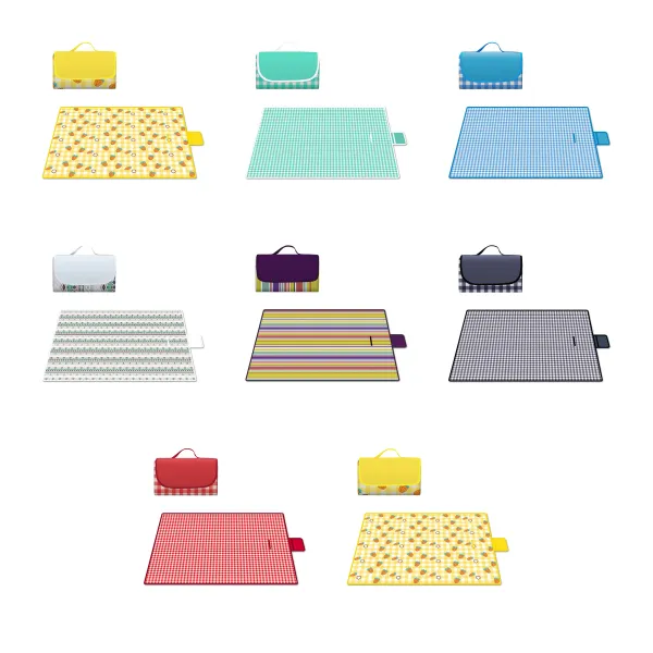 Dew-Shedding Patterned Oxford Waterproof Outdoor Blanket