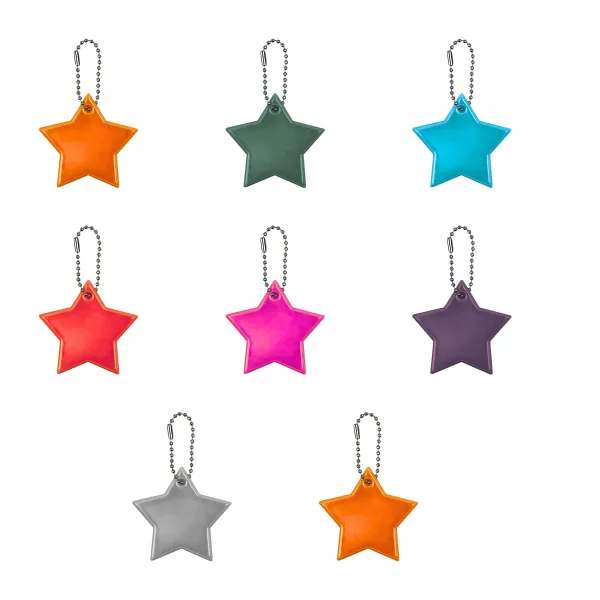 Glow-In-Dark Star Reflective Safety Keychain Charm
