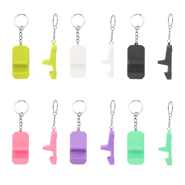 Flip-Open Keyring Silicone Pocket Phone Stand