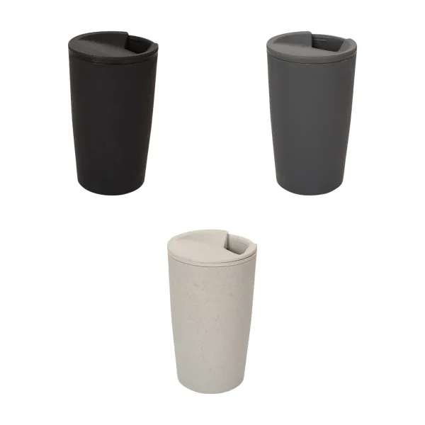 Cupholder-Fit Reusable Wheat Straw Travel Cup
