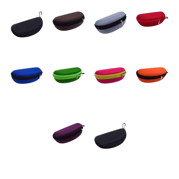 Clip-Hook Zippered Hard Shell EVA Sunglasses Case
