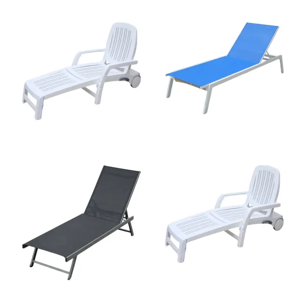 Salt-Safe Folding Plastic Reclining Beach Lounge Chair
