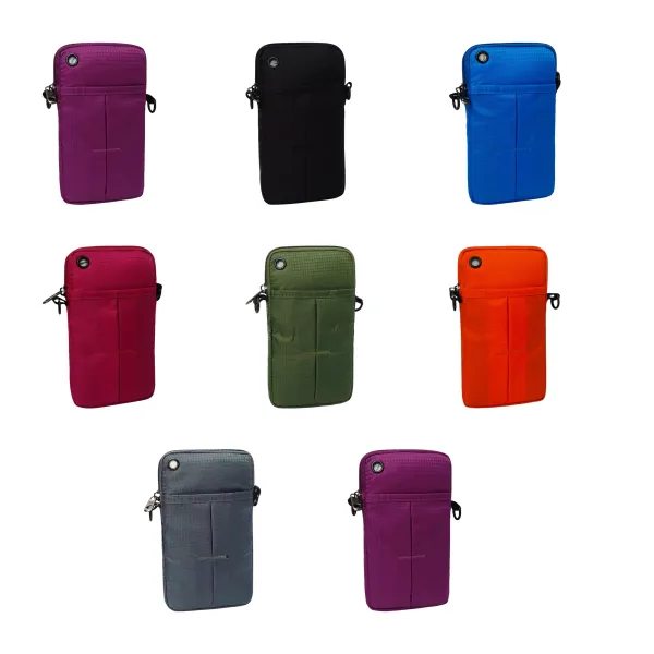 Adjustable-Strap Waterproof Nylon Compact Shoulder Pouch