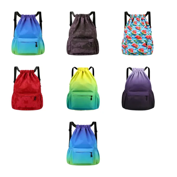 Stowaway Foldable Waterproof Oxford Drawstring Backpack