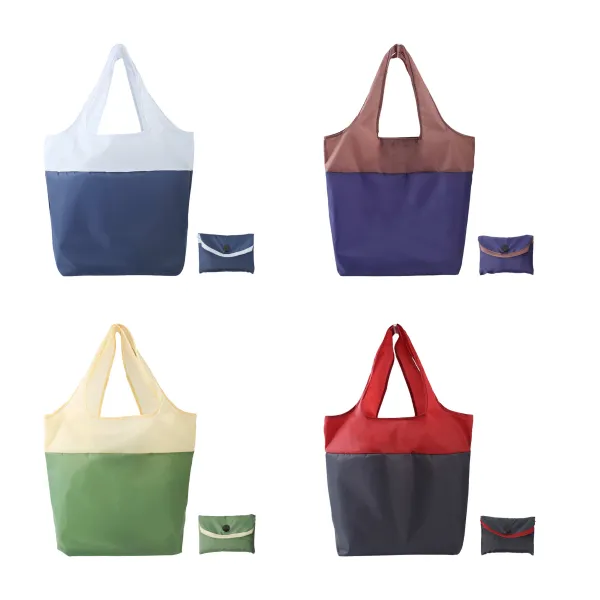 Pocket-Fold Waterproof Oxford Foldable Shopping Tote