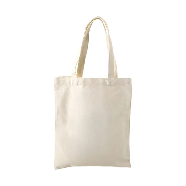 Long-Handle Blank Cotton Canvas Reusable Tote Bag