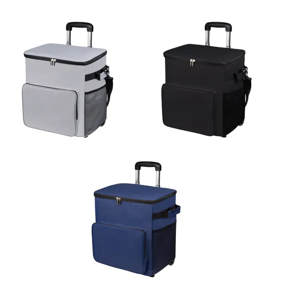 Telescoping-Handle Rolling Insulated Oxford Cooler Trolley Bag
