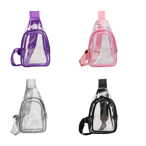 Security-Friendly Clear PVC Stadium Chest Sling Bag