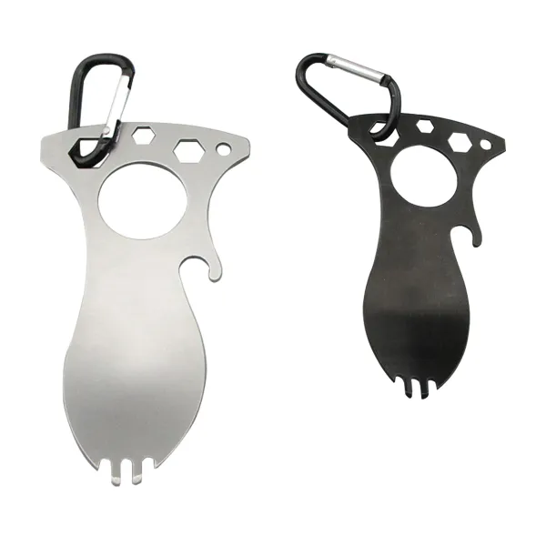 Folding Multi Tool Camping Spoon Fork Opener