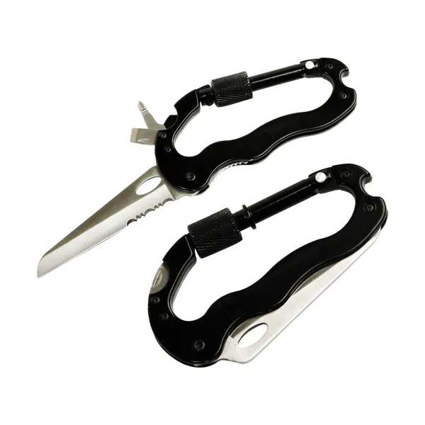Belt-Clip Carabiner Pocket Knife Folding Blade