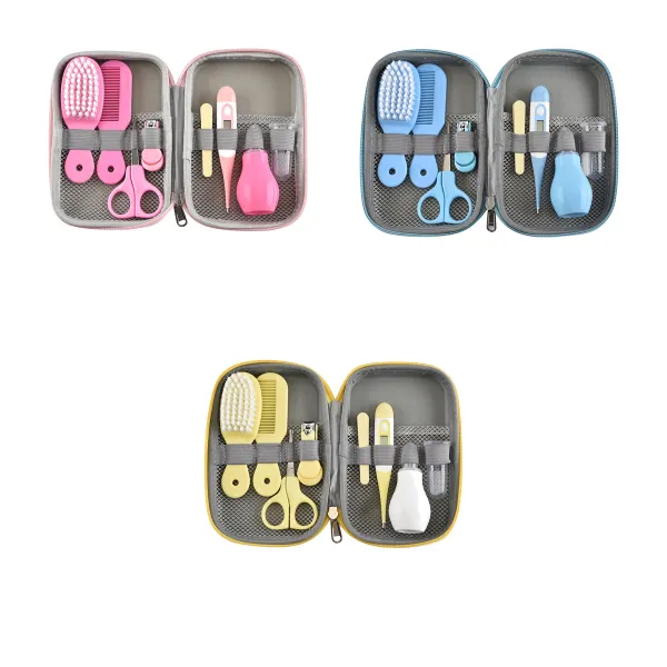 PU-Case Eight Piece Baby Grooming Care Kit