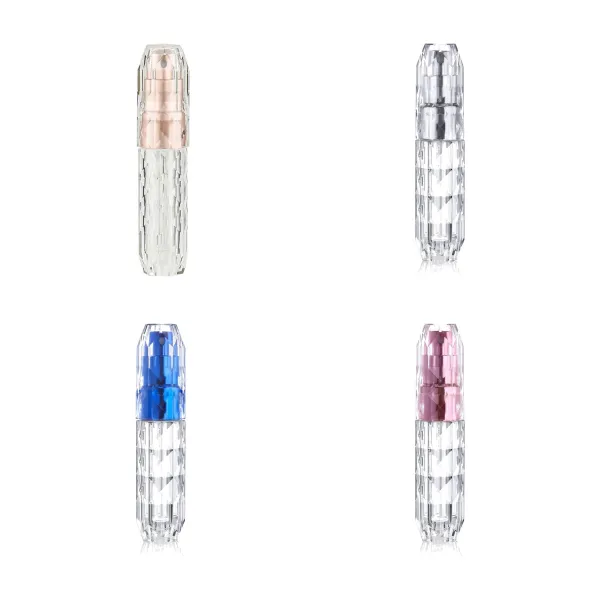 Pump-Refill Diamond Travel Perfume Atomizer Bottle