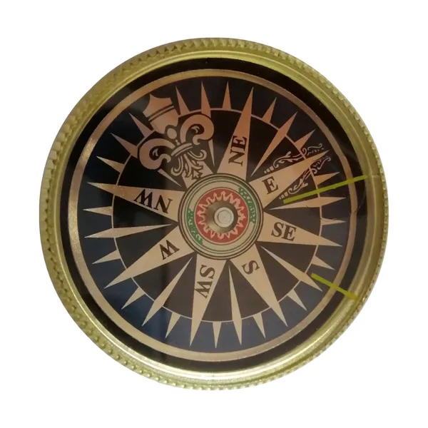 Zinc-Alloy Vintage Brass Pocket Compass Navigator